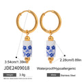Stainless Steel Earrings in Gold-Plated — Contemporary Edit — material detail — jewelry finish and design detail