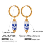 Gold-plated Earrings Beach Vacation Earrings Stainless Steel Jewelry