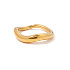 Classic18K Gold-plated Stainless Steel Irregular Ring Fashion Trend for Women