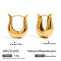 Stainless Steel Hoop Earrings in Gold-Tone — Defined Silhouette with gold-tone stainless steel construction