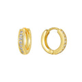 Gold-Plated Brass Pavé CZ Hoop Earrings with Minimalist Detail for private-label fashion jewelry buyers