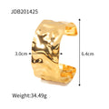 18K Gold-Plated Brass Sculptural Asymmetric Bracelet featuring asymmetric and a gold-tone finish