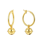 Gold-Plated Brass Openwork Earrings styled for independent jewelry boutiques