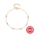 925 Sterling Silver Ultra Sparkling Color cubic zirconia Bracelet — jewelry product photo 09 — jewelry finish and design detail