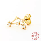 Crystal-Set Star Stud 925 Sterling Silver Earrings — jewelry design view 15