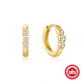 925 Sterling Silver Micro Pave Zirconia Infinity Hoop Earrings — product style photo 12 — jewelry finish and design detail