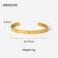 Gold-Plated Stainless Steel Cubic Zirconia Bracelet — Clean-Lined Style — product profile — jewelry finish and design detail
