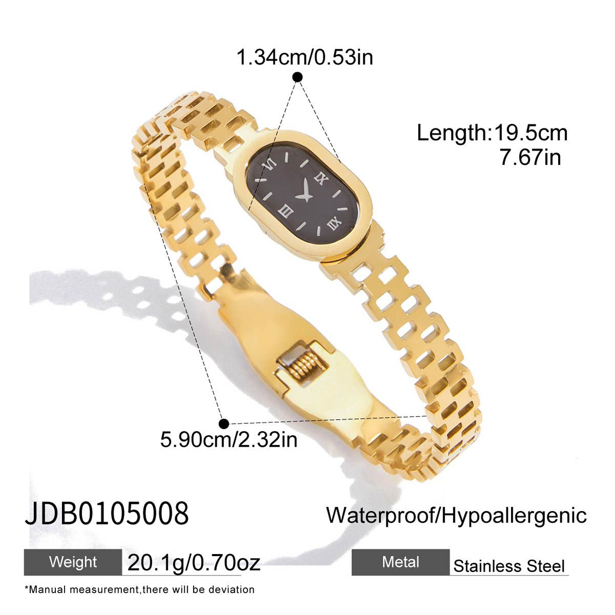 Stainless Steel Watch Bracelet Bracelet Non-Fading Jewelry for Women