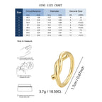 CYR0604 Minimalist Design Line Knot Ring Simple Braided