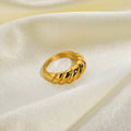 Stainless Steel Ring in Gold-Tone — Giftable Design featuring contemporary and a gold-tone finish