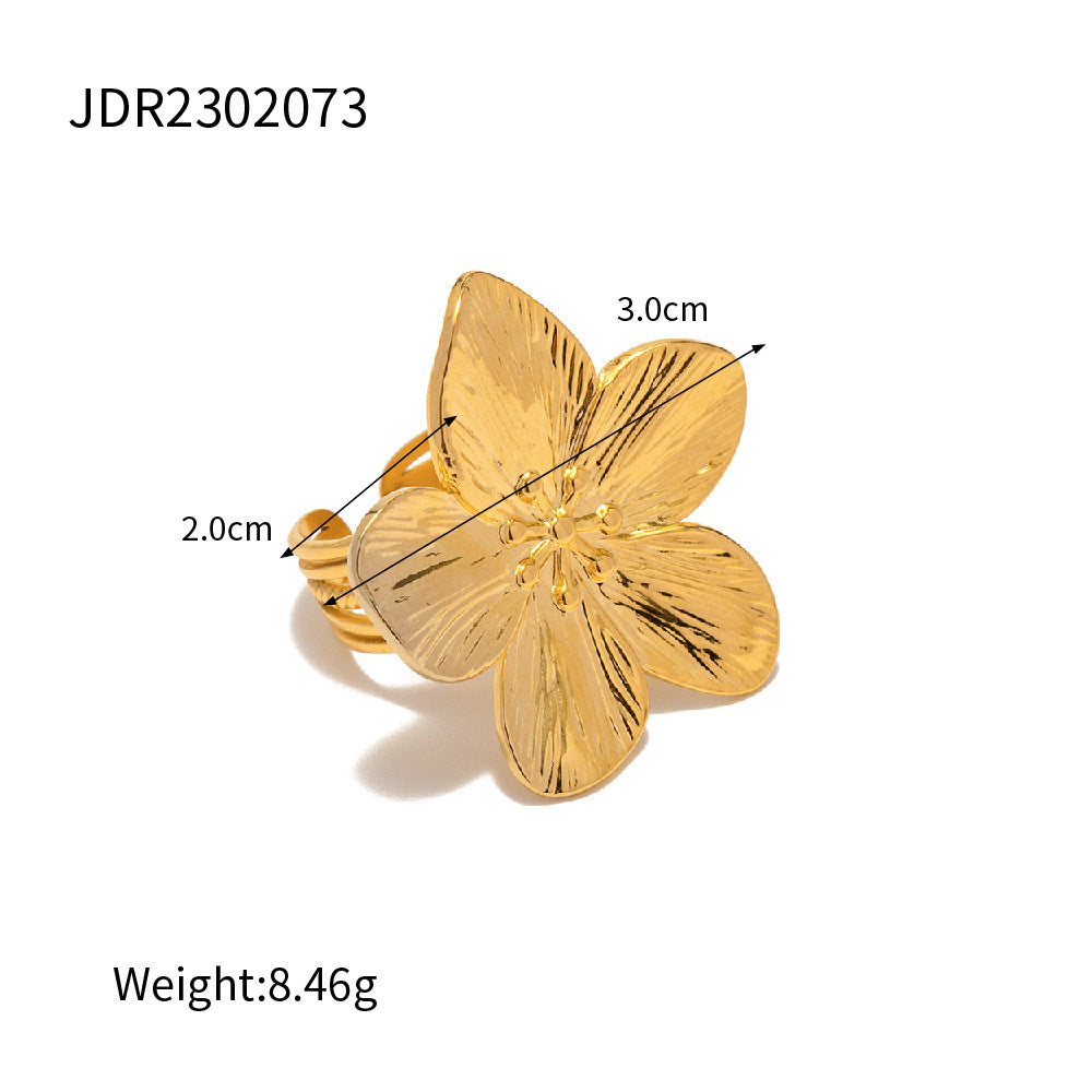 Minimalist gold Steel Color Series Stainless Steel Plain Ring Jewelry