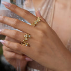 Zircon Ring Non-Fading Jewelry Stainless Steel Accessories rings