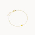 Birthstone Zircon 925 Sterling Silver Bracelet — decorative detail — alternate angle 2 — jewelry finish and design detail
