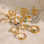 Stainless Steel Snake Ring Open Ring rings