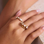 Zircon Ring Stainless Steel Jewelry for Women Non-Fading ring