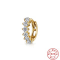 Pavé Cartilage 925 Sterling Silver Ear Cuff Studs — wearable scale detail — alternate angle 3 — jewelry finish and design detail