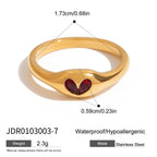 Original Design Zircon Ring Non-Fading Jewelry Stainless Steel Rings