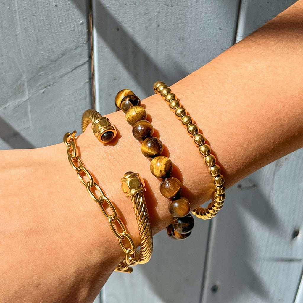 Stainless Steel Bracelet Amethyst Pearl Bracelet Non-Fading Jewelry