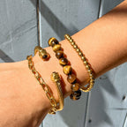 Stainless Steel Bracelet Amethyst Pearl Bracelet Non-Fading Jewelry