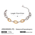 Sculptural Bead Enamel 18K Gold-Plated Stainless Steel Chain Bracelet — jewelry construction