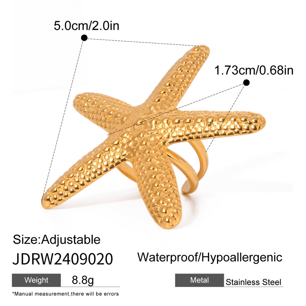 Ring Non-Fading Jewelry Necklace Stainless Steel Earrings Vacation Accessories