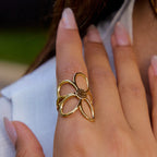 Flower Pearl Ring Non-Fading Jewelry Accessories Ring