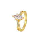R0434 Fashionable Simple Heart Zircon Ring for Women Elegant Versatile