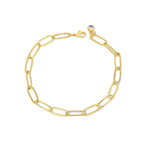 B0050 Minimalist Loop Chain Thick Chain Inlaid Diamond Bracelet for Women Simple Cool Style