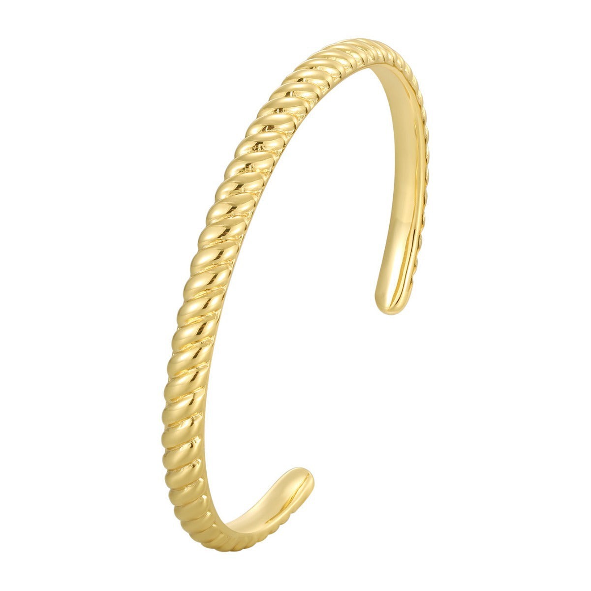 CYB0106 Open Bracelet for Women gold Braided Design