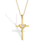 N0315 Cross Necklace Couple Cool Female Personality Pendant Sweater Chain American Hip-Hop Accessories