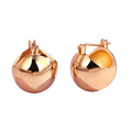 Gold-Plated Brass Floral Beaded Stud Earrings — design detail