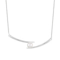 Gold-Plated 925 Sterling Silver Pearl Pendant Chain Necklace — alternate product view — jewelry finish and design detail