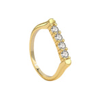 R0209 Gold-plated Copper Ring Stackable Row Drills Hot-selling Accessories