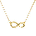 18K Gold-Plated Brass Infinity Pendant Necklace styled for independent jewelry boutiques