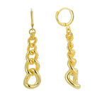 E0742 Exaggerated Punk Hip-Hop Style Earrings for Women, Brass Gold-Plated Fashion Retro Drop Earrings