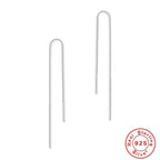925 Sterling Silver Diamond Pentagram Tassel Ear Threads — product image 13