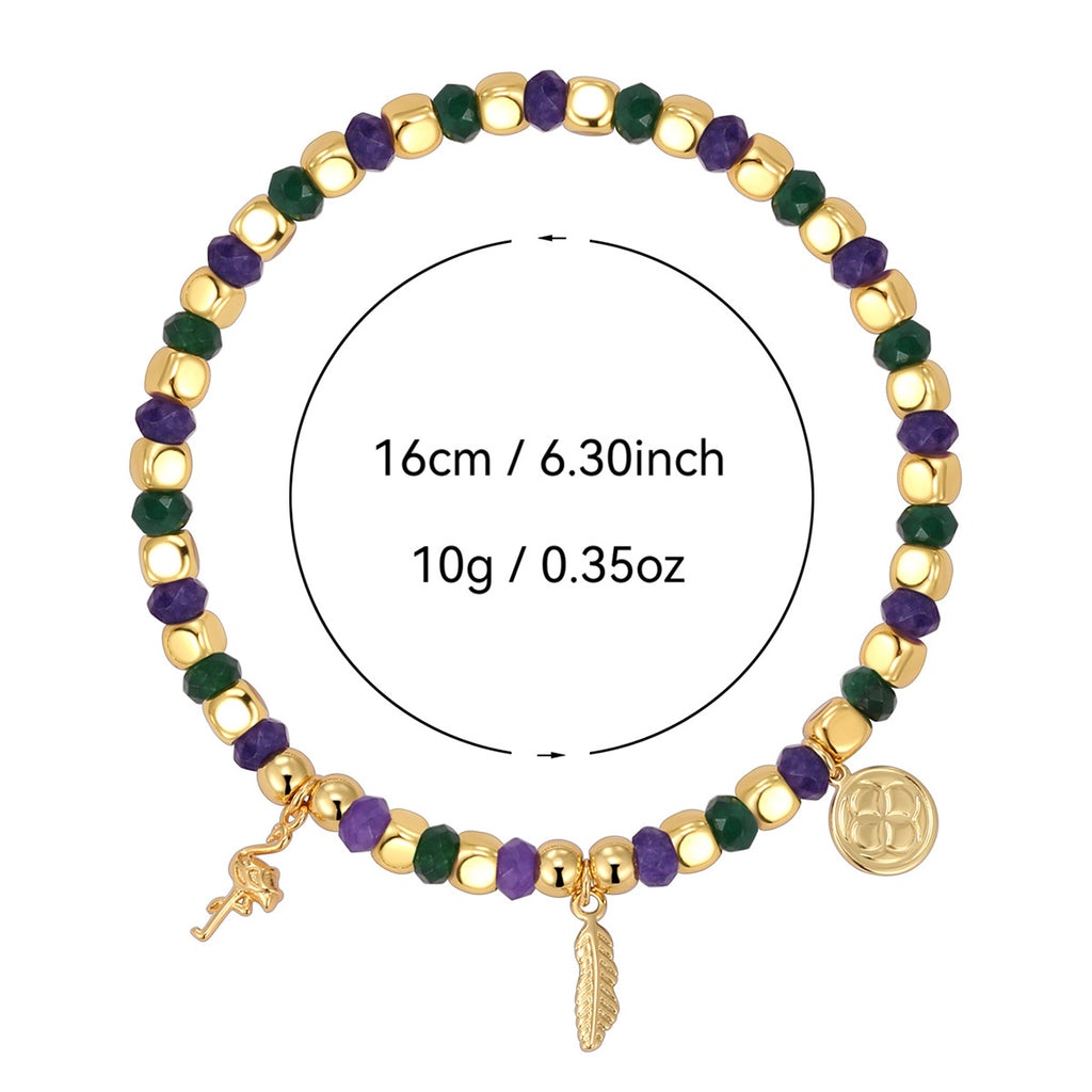 B0309 Ocean Seagull Feather Bracelet Trendy Beaded