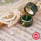 S925 Sterling Silver Y Pearl Collarbone Necklace Korean Style