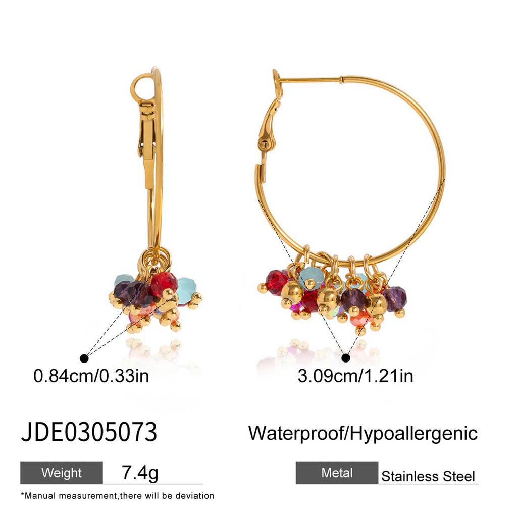 2H Stainless Steel Coral Tassel Earrings Stud Conch Ear Jewelry Accessories