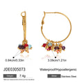 Seashell Tassel Stainless Steel Gold-Plated Drop Earrings — product styling — jewelry finish and design detail