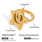 Five-pointed Star Jewelry Ring Non-fading Jewelry Necklace Stainless Steel Earrings