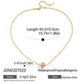 Gold-Plated Beaded Stainless Steel Chain Necklace — close-up detail — jewelry finish and design detail