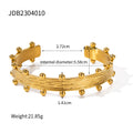 Cubic Zirconia Stainless Steel Bracelet in Gold-Plated — Modern Edit — jewelry construction