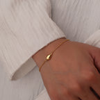 14K Gold-Plated Brass Shell Bracelet in a gold-tone brass finish