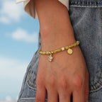 14K Gold-Plated Brass Turtle CZ Bracelet for private-label fashion jewelry buyers