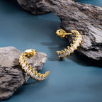 New style vintage stud earrings925Silver Needle Design Circle Hoop Earrings C Shaped Earrings