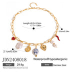 Shell Necklace Beach Vacation Collarbone Chain Stainless Steel Jewelry