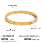 Stainless Steel Zircon Bracelet Clasp Bangle Wristband