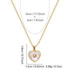 CYN0296 Heart Necklace Stainless Steel Pendant Collarbone Chain