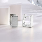 E0621 Unique Simple Versatile Geometric Square Earrings for Women Brass Gold-Plated Fashion Minimalist Ear Accessories